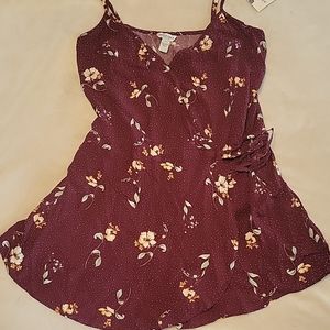 Arizona Brand Floral Wrap Romper